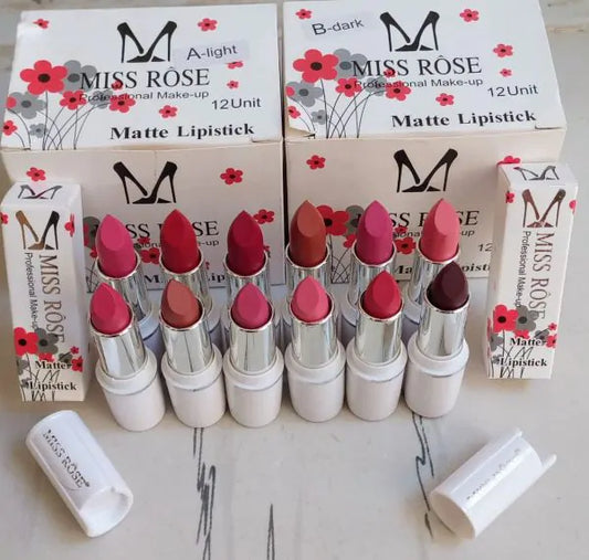 Miss Rose Matte Lipstick (Pack of 12)