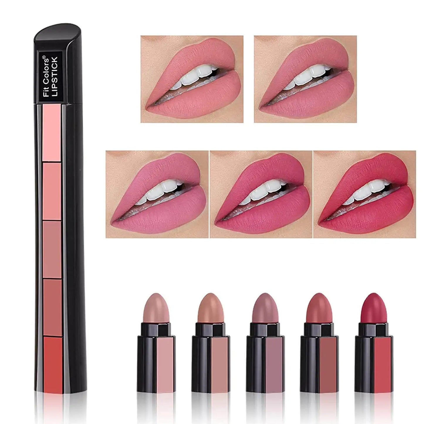 HUDA Matte Finish 5 in 1 Lipstick